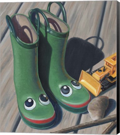 Framed Apple Frog Boots Print