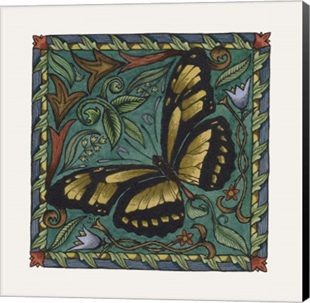 Framed Apple Butterfly Tile Print