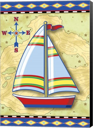 Framed Nautical V Print