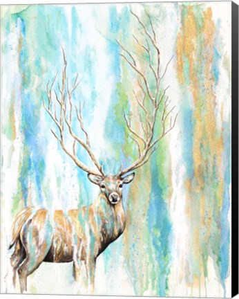 Framed Deer Tree Print