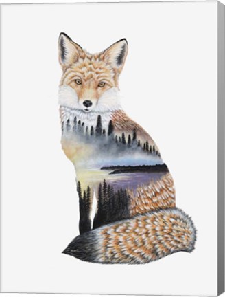 Framed Fox Lake landscape Print