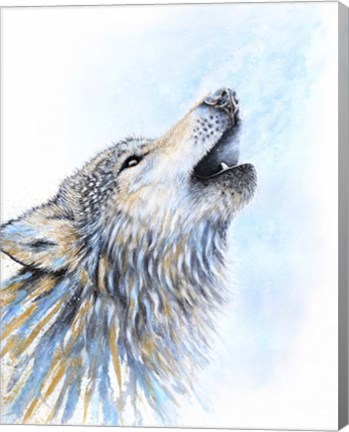 Framed Howling Wolf Print