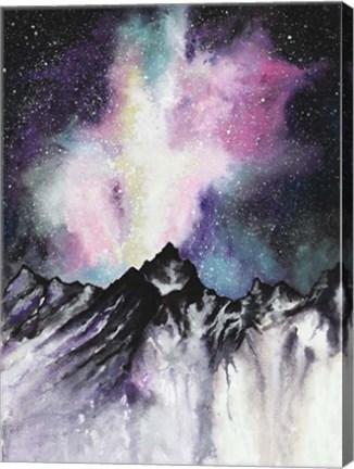 Framed Starruption Galaxy Landscape Print