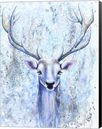 Framed Blue Spirit Deer Print
