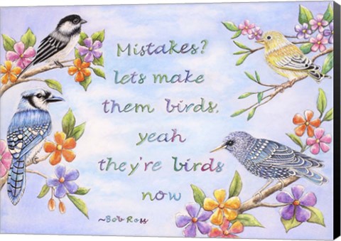 Framed Birds and Flowers Quote Print
