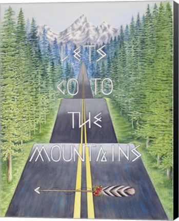 Framed Mountain Travel Quote Print