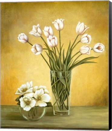 Framed Tulipes Blanches Print
