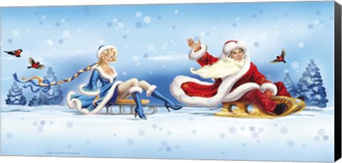 Framed Winter Driving Print