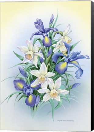 Framed Irises Print