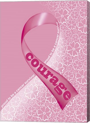 Framed Pink Courage II Print