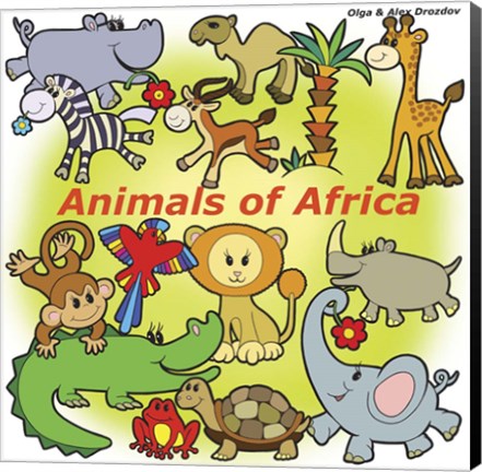 Framed Animals of Africa Print