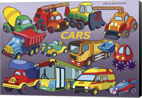 Framed Cars Print