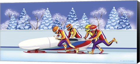 Framed Bobsled Print