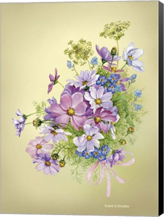 Framed Bouquet of Summer Flowers Print