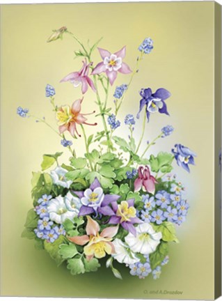 Framed Flowers at the House Print