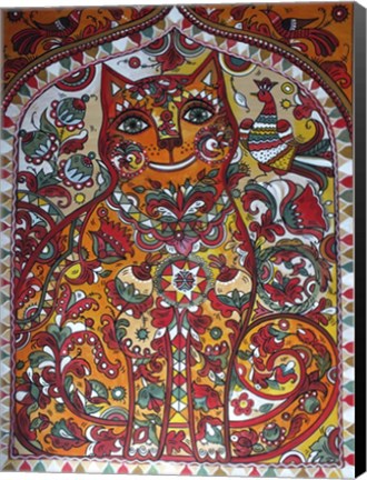 Framed Russian Red Cat Print