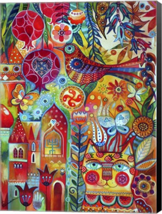 Framed Summer Cat Print