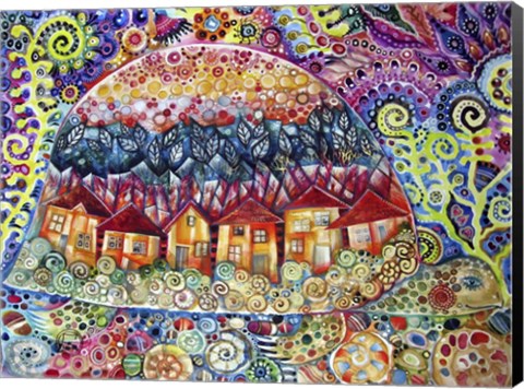 Framed Turtle City Print