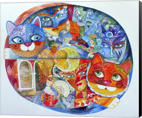 Framed Venice Cats Print