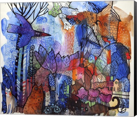 Framed Village Print