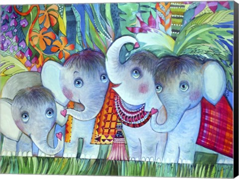 Framed Baby Elephant Print