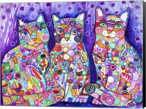 Framed Candy Cats Print