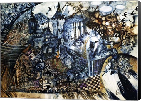 Framed Indigo Fish Print