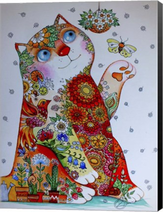 Framed Bucolic Cat Print