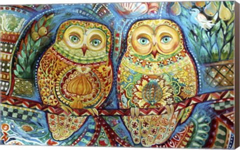 Framed Byzantine Owls Print