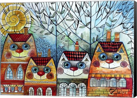 Framed City Cat Print