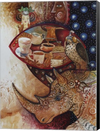 Framed Goddess of Coffee Print