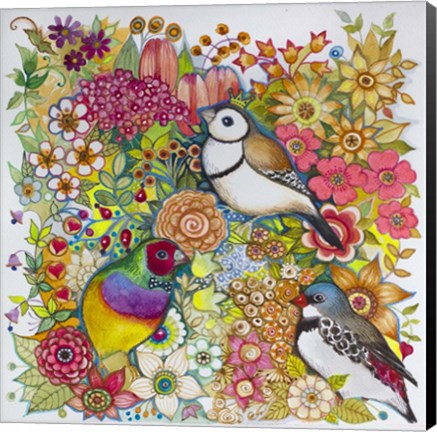 Framed Exotic Birds Print