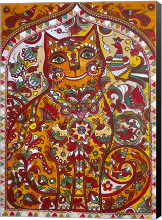 Framed Russian Red Cat Print