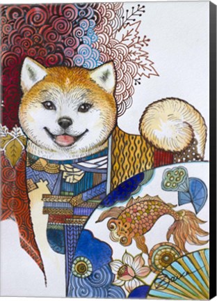 Framed Akita Inu Print