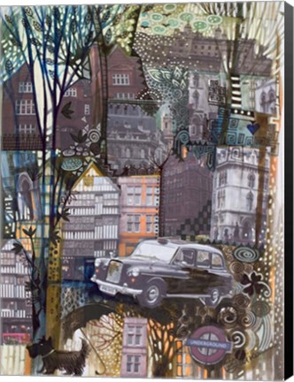 Framed London Taxi Print