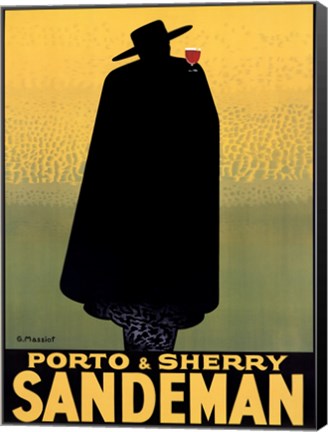 Framed Porto &amp; Sherry Sandeman 1931 Print