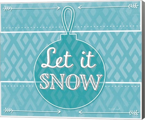 Framed Let It Snow - Blue Print