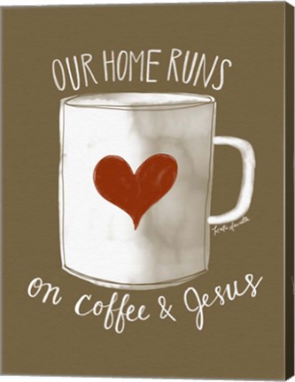 Framed Coffee and Jesus Print