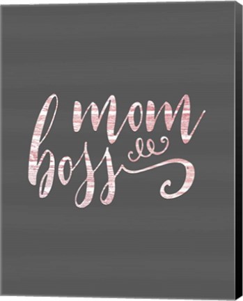 Framed Mom Boss - Pink Print