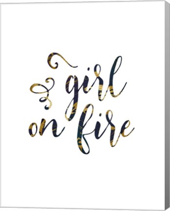 Framed Girl on Fire Print