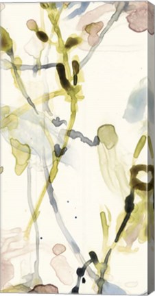 Framed Flower Drip Triptych II Print