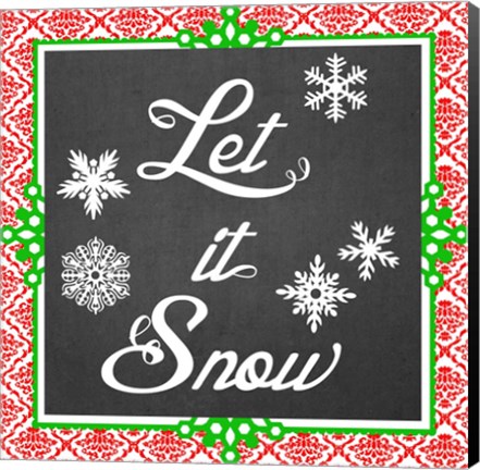 Framed Let it Snow II Print