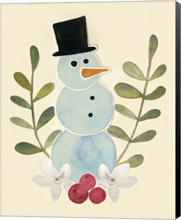 Framed Snowman Cut-out II Print