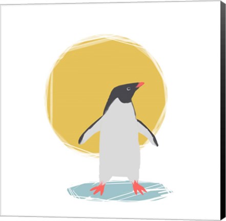 Framed Minimalist Penguin, Boys Part II Print