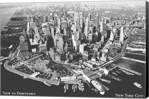 Framed View to Downtown NYC Print