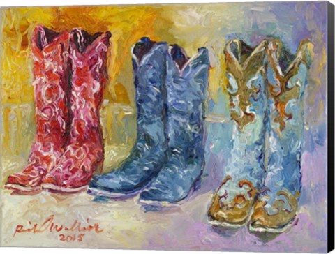 Framed Cowboy Boots Print