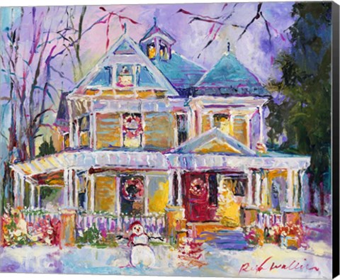 Framed Christmas House Print