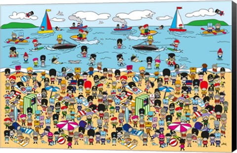 Framed Toy Soldiers - Beach Print