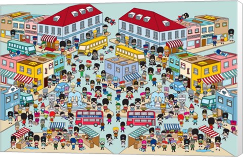 Framed Toy Soldiers - Town Print