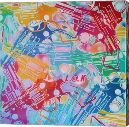 Framed Abstract Pop Guns Print